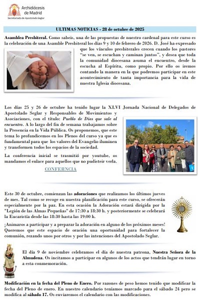 ltimas Noticias del Curso 25/26 - 28 de octubre 2025